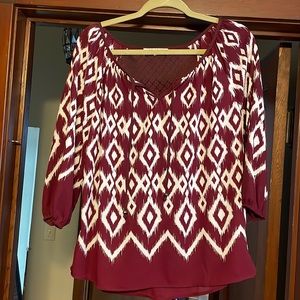 Jolt maroon flowy blouse!